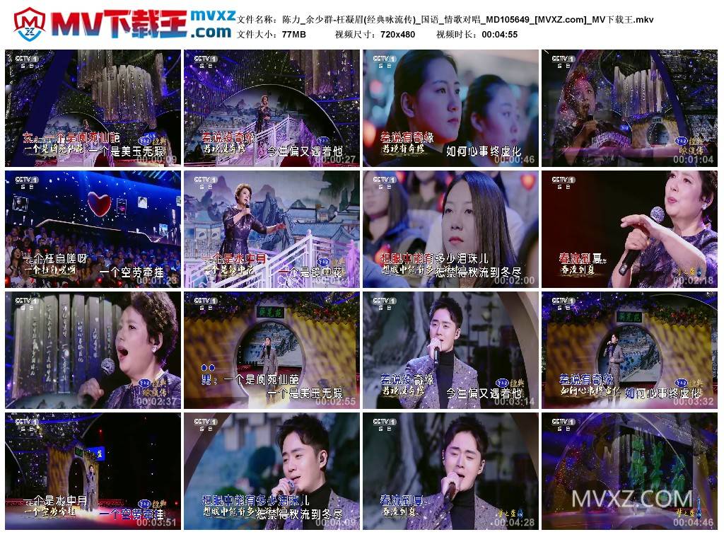 陈力_余少群-枉凝眉(经典咏流传)_国语_情歌对唱_MD105649